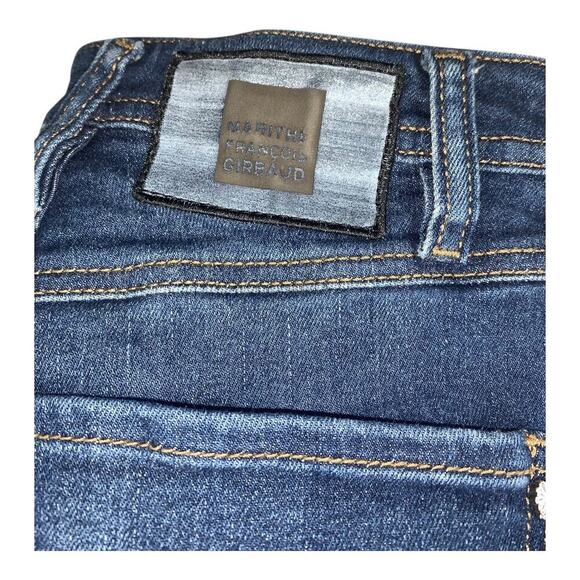 Marithe Francois Gerbaud "Pedal F" Women's Side Split Design Blue Jeans Size 5 - Picture 7 of 7